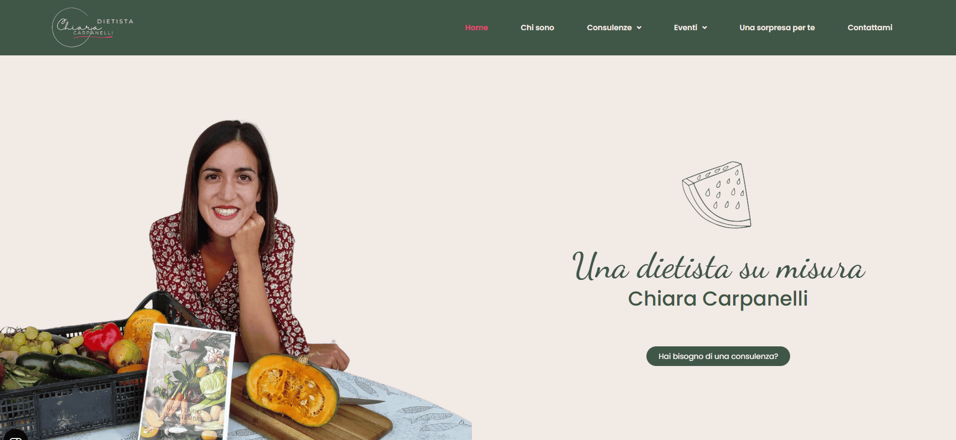 Sito web Una Dietista Su Misura